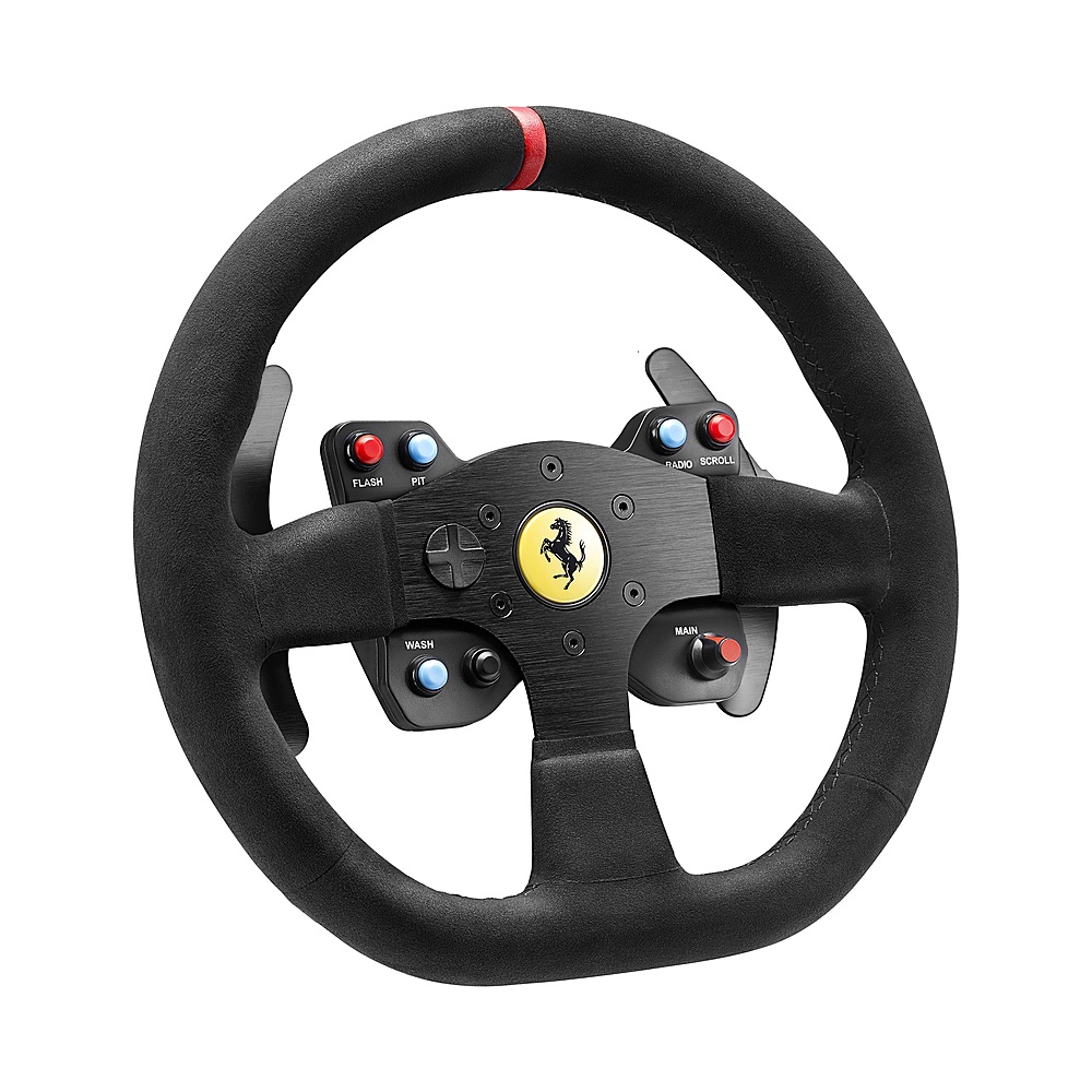 Angle View: Thrustmaster Ferrari Alcantara Add On Wheel for Xbox, Playstation, and PC