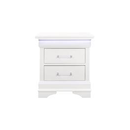 Global Furniture USA - Traditional Glam Charlie Nightstand With Led - White