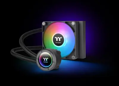 Thermaltake - TH120 ARGB Sync V2 120mm Radiator  AIO CPU Liquid Cooler with Mirror Rotating Cap Design - Black