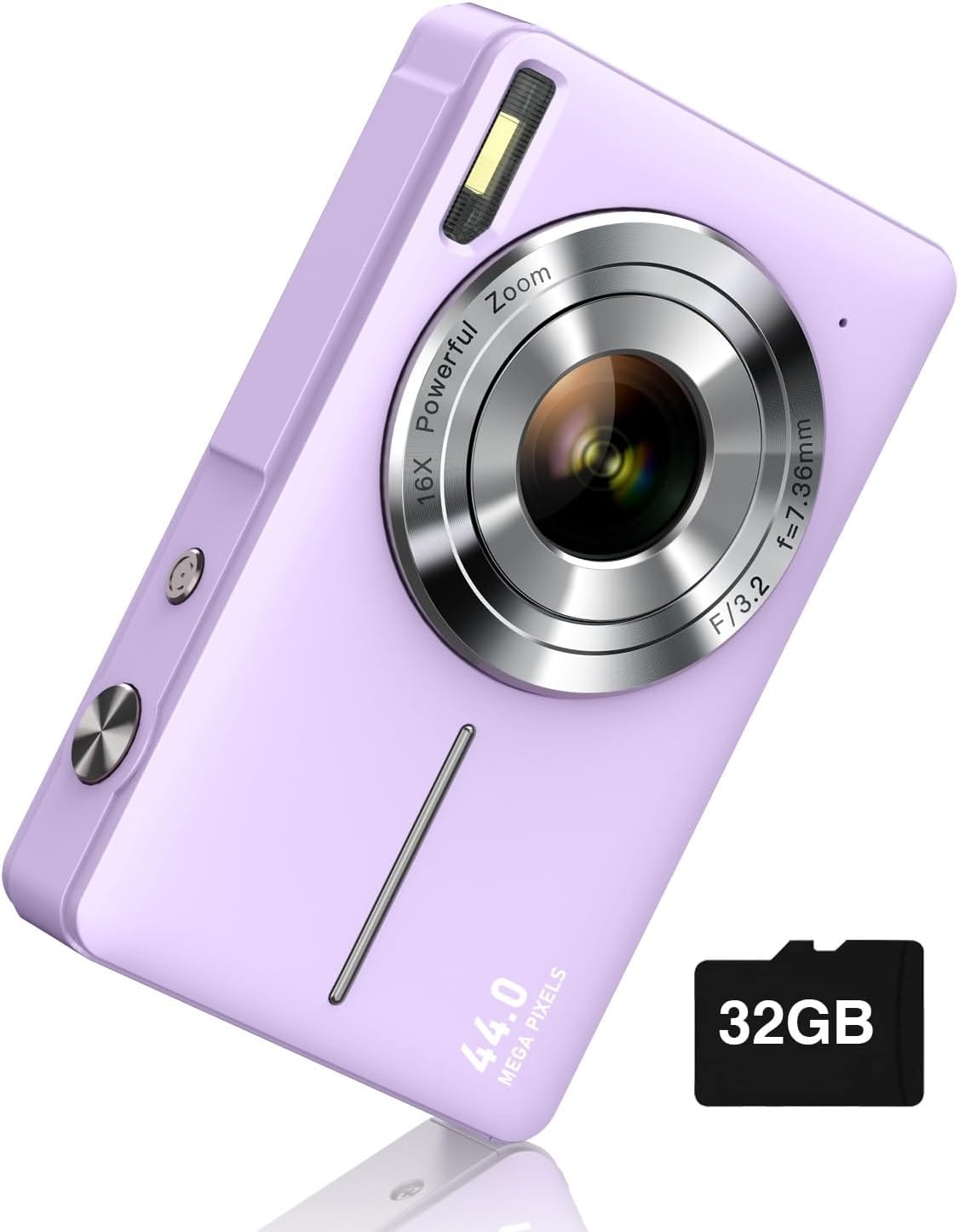 PRIMEPLUS - Digital Camera, FHD 1080P Digital Point and Shoot Camera with 16X Zoom Anti Shake, 32GB Card, Compact Small Camera - Purple price history on PriceWatchPro