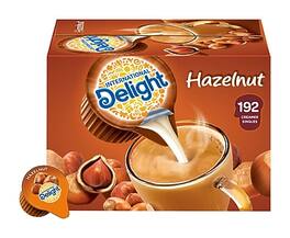International Delight - Hazelnut Liquid Creamer, 0.44 oz., 192/Carton
