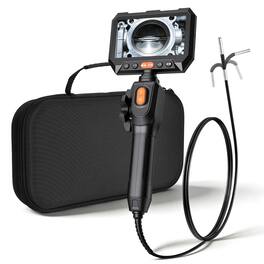 VEVOR - 2-Way Articulating Endoscope with Light, 1080P HD Industrial Borescope Inspection Camera with 0.15-inch Ultra Slim - Black