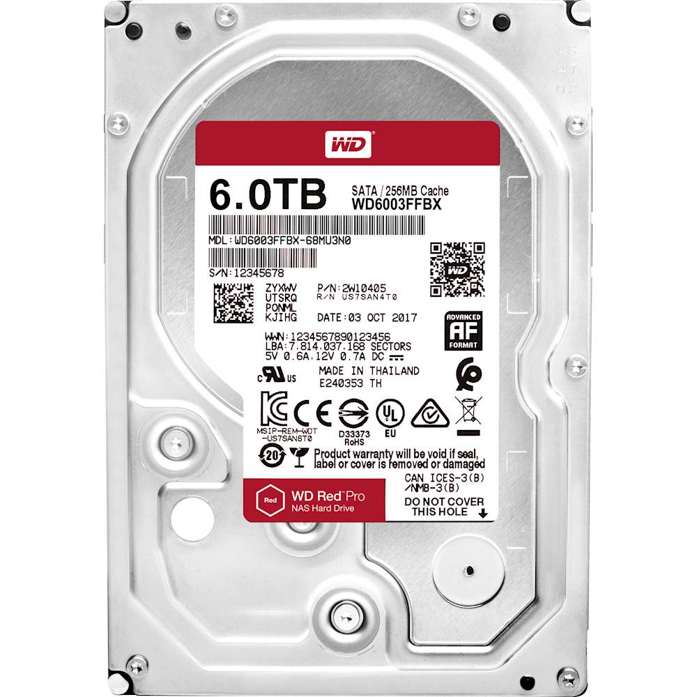 Stat Hemmelighed slette WD Red Pro 6TB Internal SATA NAS Hard Drive WD6002FFWX - Best Buy