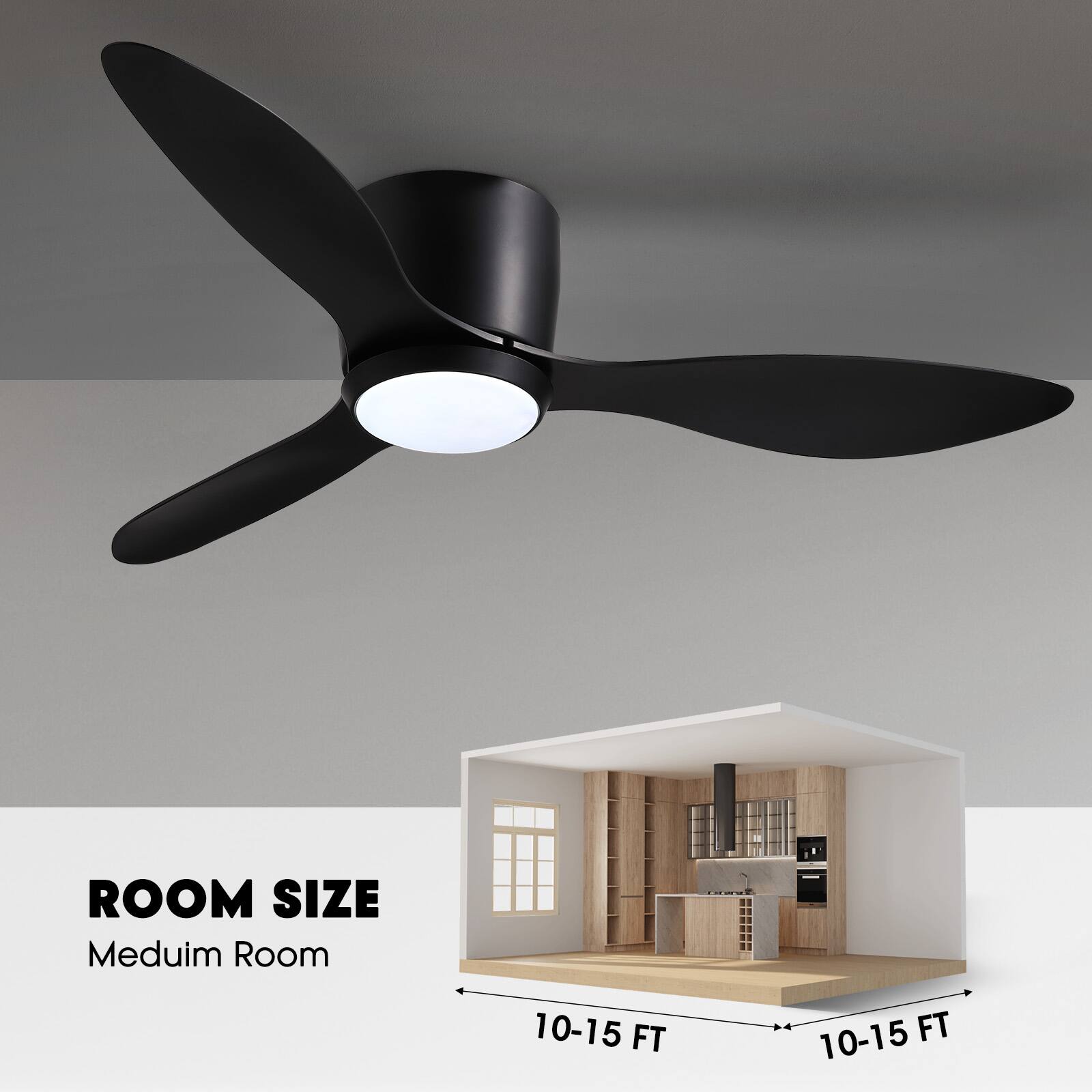 ROOM SIZE  
Medium Room  
10-15 FT  
10-15 FT