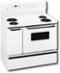 GE - 40" Self-Cleaning Freestanding Electric Range - White-on-White-Angle_Standard 