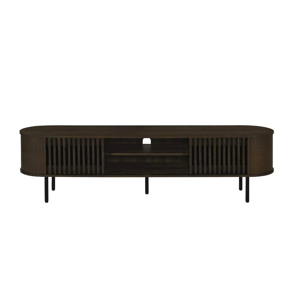 Alt View 1. New Classic Furniture - Brax Walnut TV Stand - Brown.