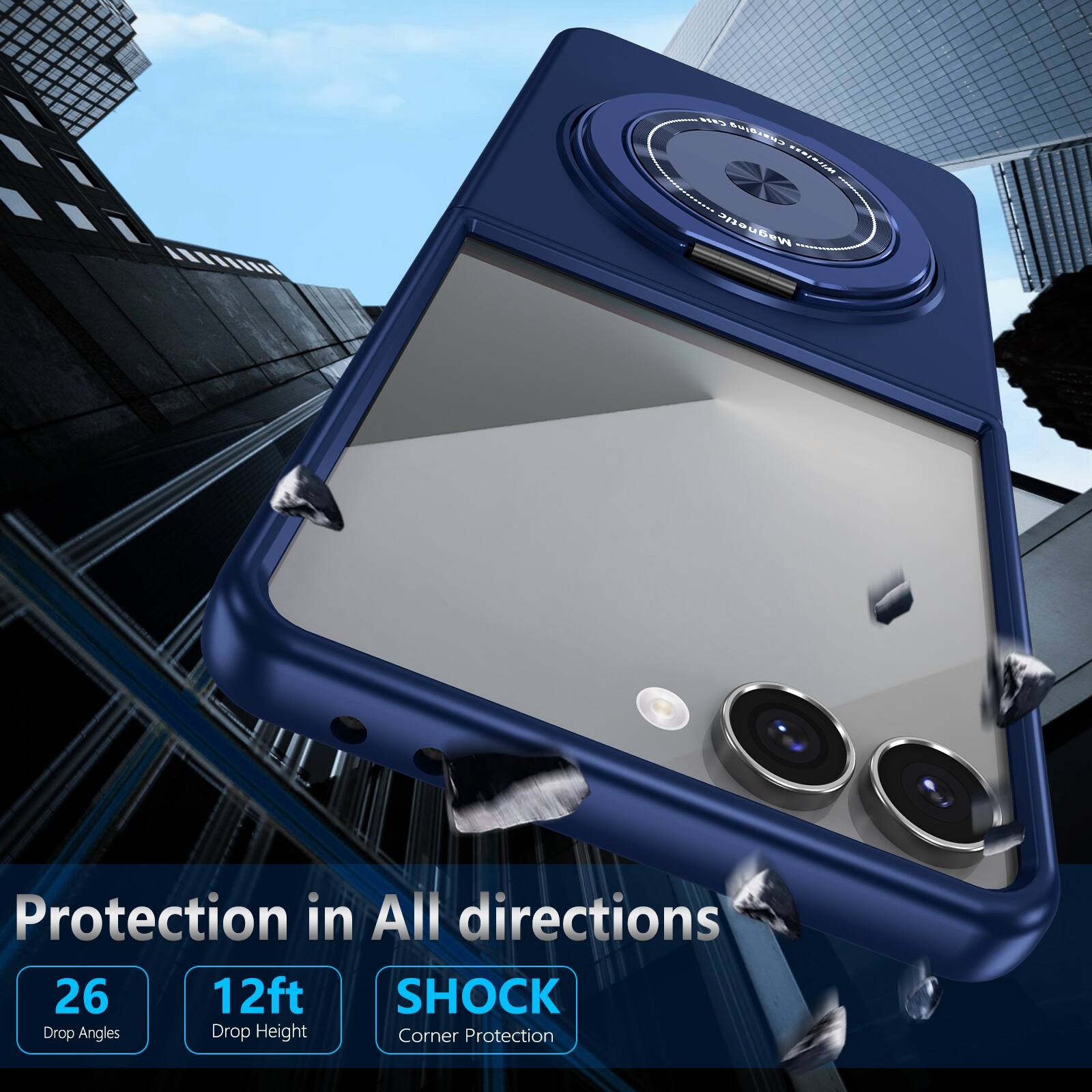 - BUISISH2 ITAN dd..CE Magnetic Protection in All directions
- 26 Drop Angles
- 12ft Drop Height
- SHOCK Corner Protection