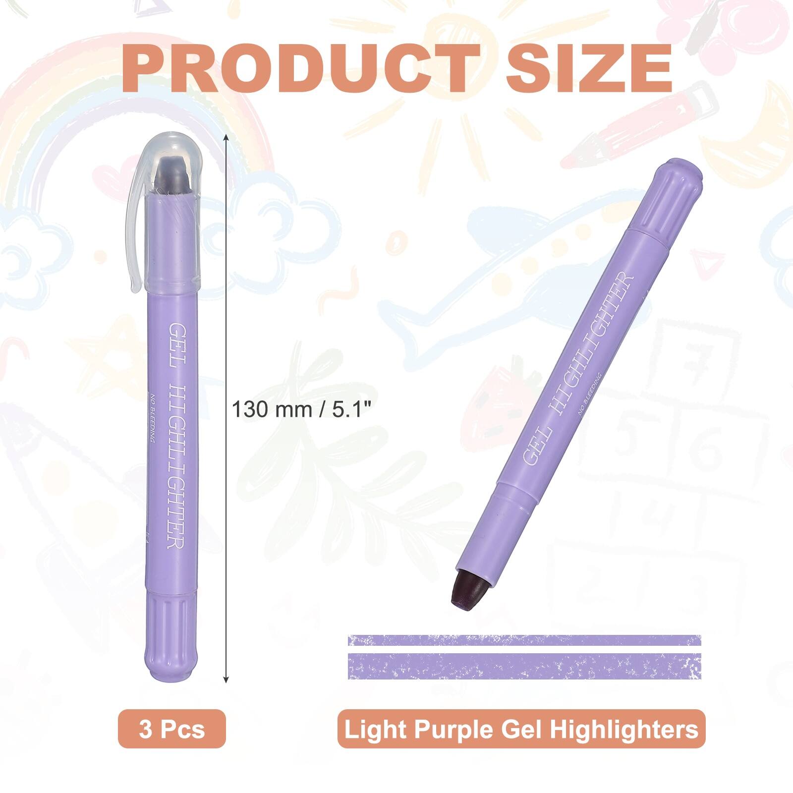PRODUCT SIZE  
272 GEL TH HIGHLIGHTER  
130 mm / 5.1"  
3 Pcs Light Purple Gel Highlighters