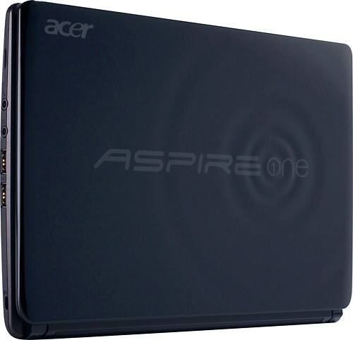 Front Standard. Acer - 11.6" Refurbished Aspire One Netbook - 4GB Memory - 500GB Hard Drive - Espresso Black.