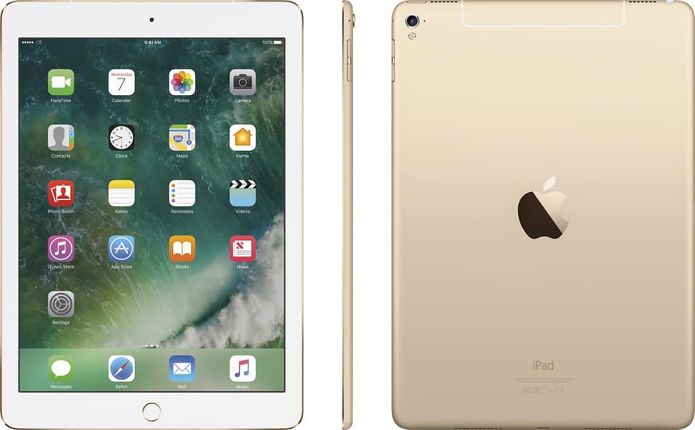 Apple 9.7-Inch iPad Pro with Wi-Fi + Cellular 256GB (AT&T) Gold