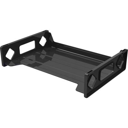 Front. Deflecto - Deflecto Sustainable Office Stackable Desk Tray 2.75" Height x 16.13" Width x 9" Depth - Black.