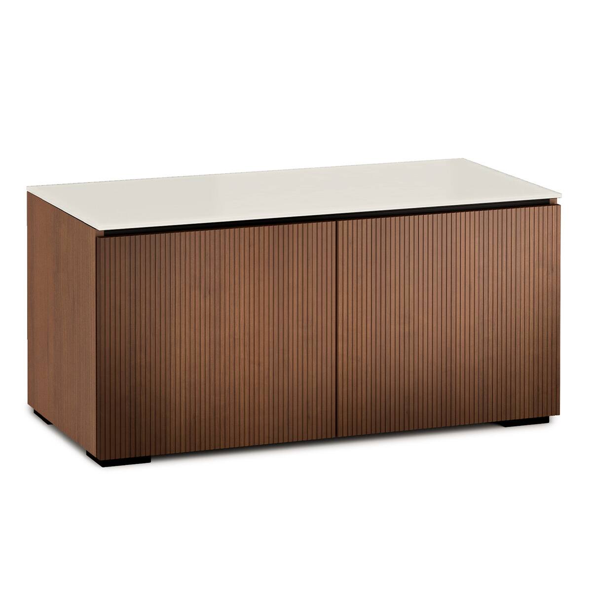 Front. Salamander Designs - Salamander Designs Chameleon Collection Manhattan 221 Twin AV Cabinet - Taupe/Walnut.
