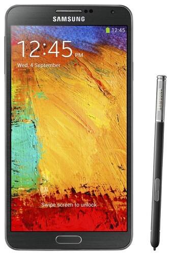 Front Standard. Verizon Wireless Prepaid - Samsung Galaxy Note 3 N9000 No-Contract Cell Phone - Black.