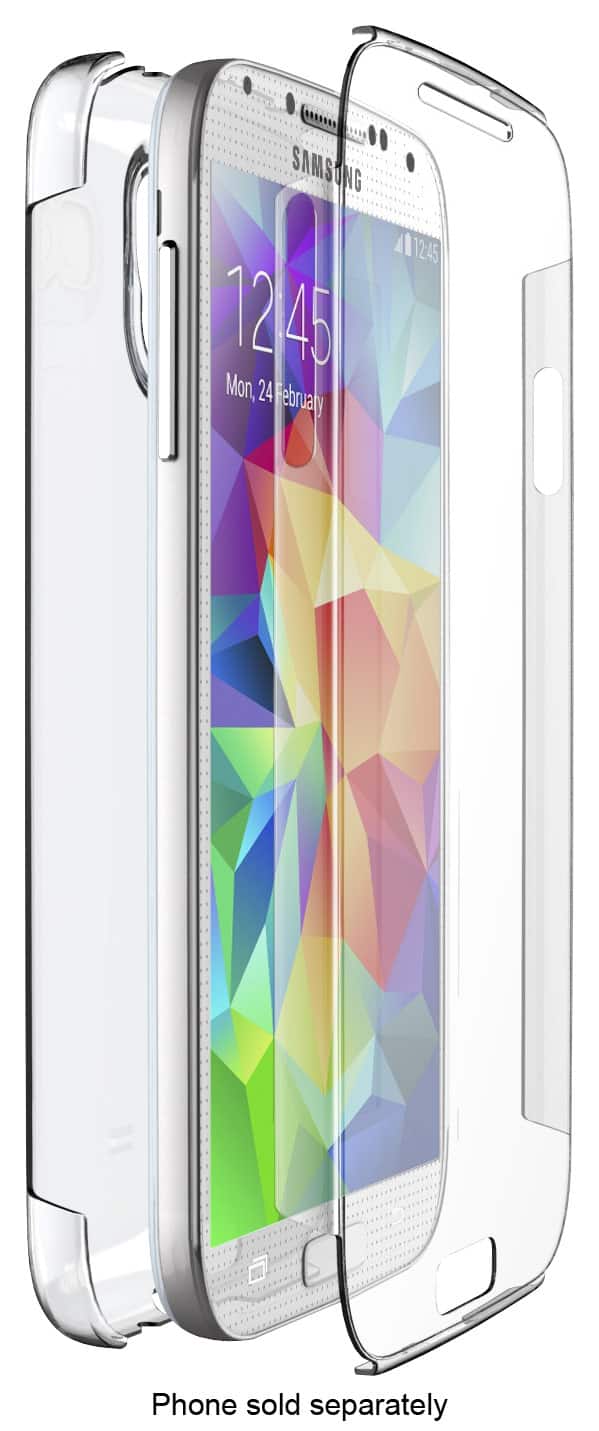 Front. X-Doria - Defense 360° Case for Samsung Galaxy S 5 Cell Phones - Clear.