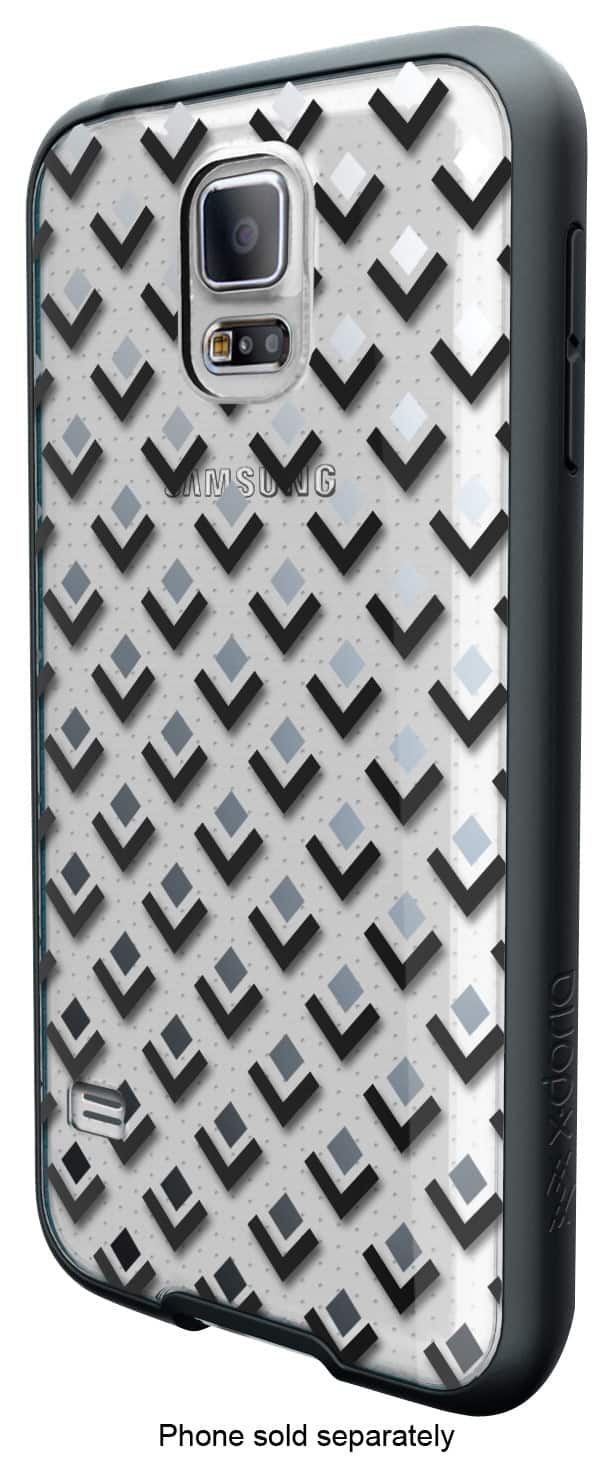 Front. X-Doria - Scene Plus Case for Samsung Galaxy S 5 Cell Phones - Black Diamonds.