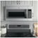 Alt View 12. GE Profile - 2.1 cu. ft. Sensor Over-the-Range Microwave - Stainless Steel.