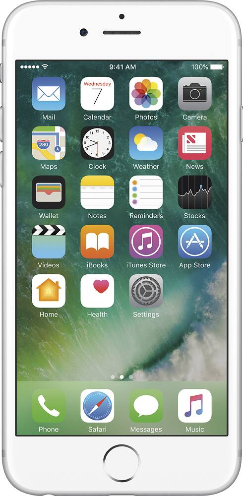 Front. Apple - iPhone 6s 16GB - Silver.