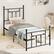 Alt View 2. Costway - Twin Size Metal Bed Frame with Headboard Under-bed Storage Mattress Foundation - Black.