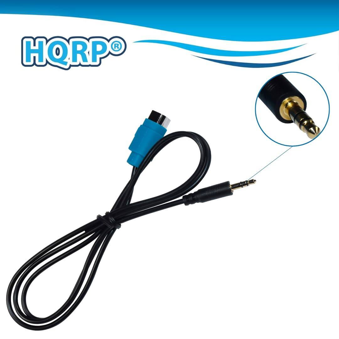 Left. HQRP - Alpine Full Speed to 3.5 mm AUX Adapter Cable for CDA-105Ri CDE-104BTi CDE-103BT - Black.