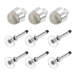 Unique Bargains - 9pcs 7mm/8mm Disc & Fiber Fine Tips Universal Replacement High Precision for Stylus Pen Capacitive Touch Screen Devices - Silver