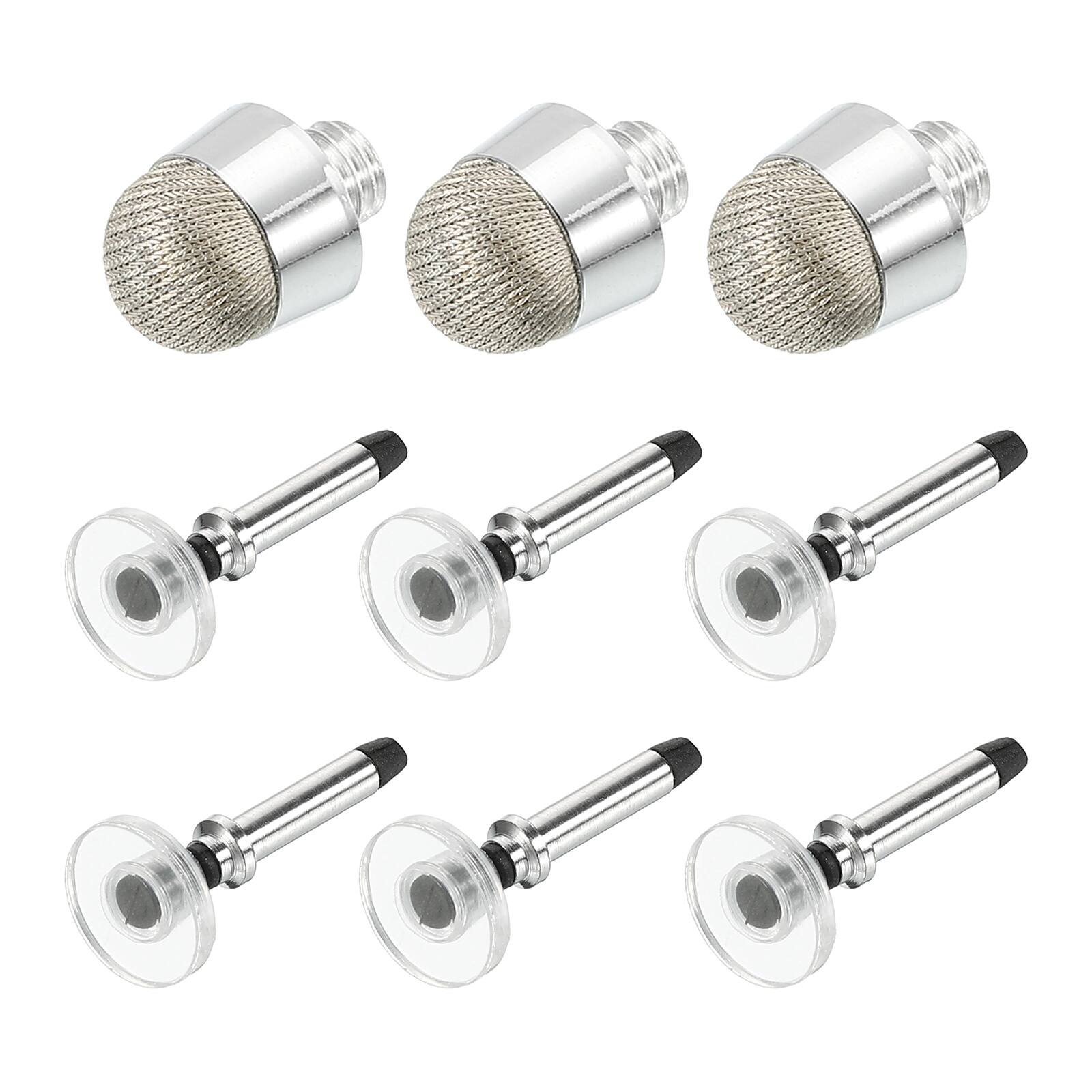 Front. Unique Bargains - 9pcs 7mm/8mm Disc & Fiber Fine Tips Universal Replacement High Precision for Stylus Pen Capacitive Touch Screen Devices - Silver.