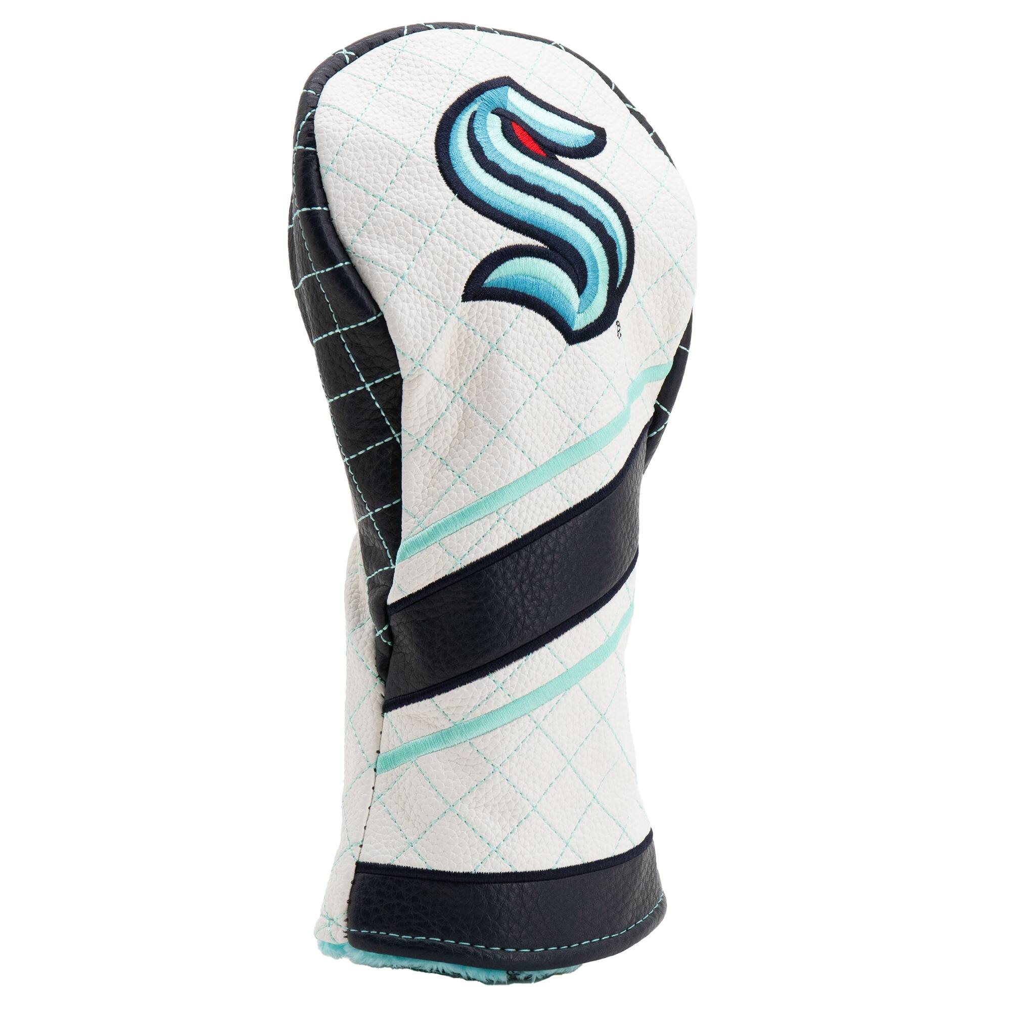Alt View 2. Team Golf - Seattle Kraken Striped Quilted Fairway Headcover - Multicolor.