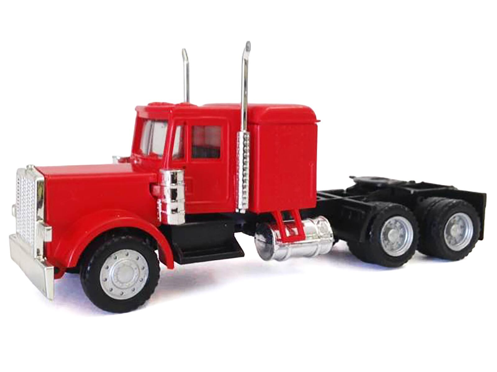 Angle. Promotex - Peterbilt Long Tractor Red 1/87 (HO) Plastic Model Car by Promotex - Red.