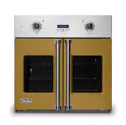 Viking - 30" 7 Series French Door Single Built-In Electric Thermal Convection Oven - Golden Hour - Front_Zoom
