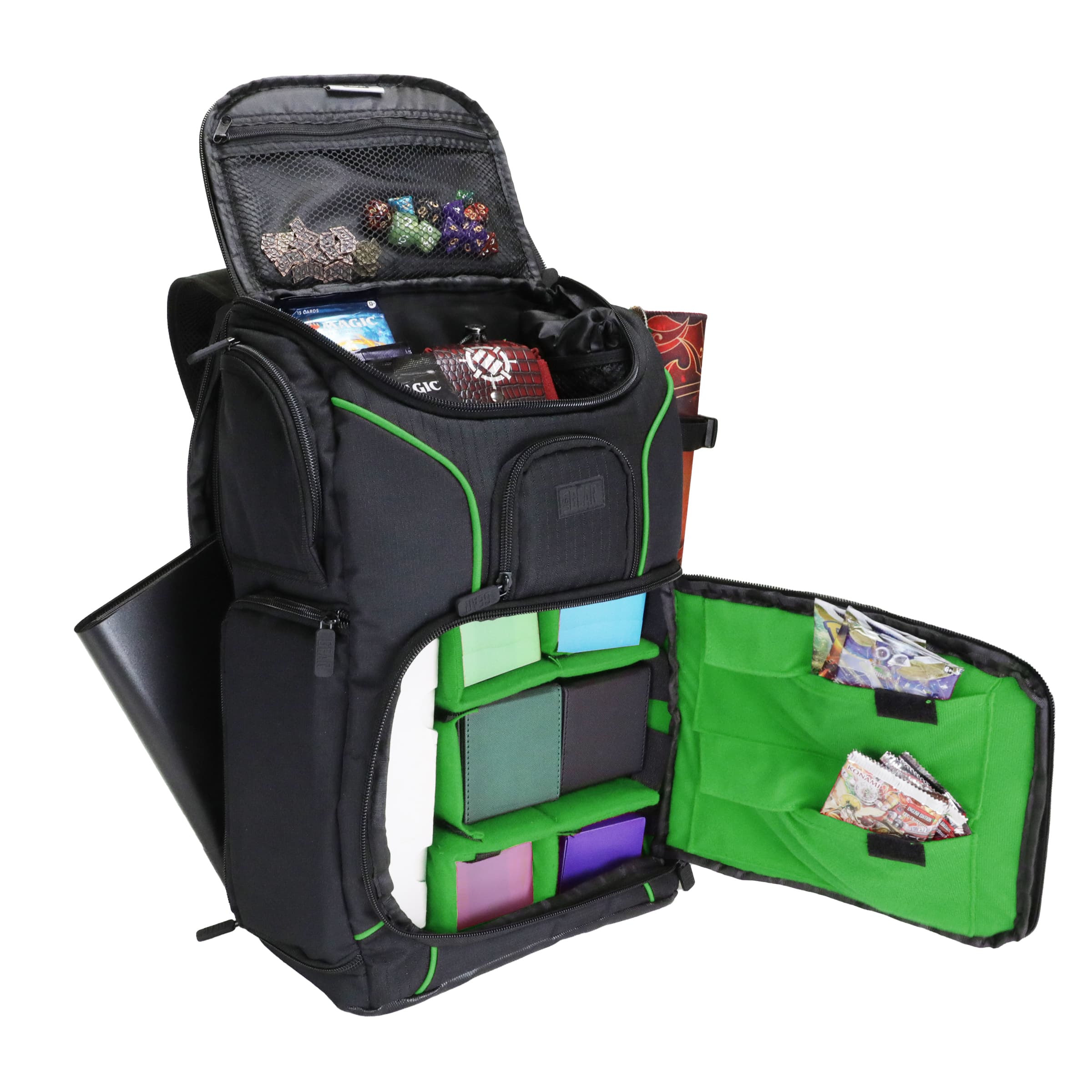 USA Gear - Magic the Gathering Backpack with Customizable Interior - Green