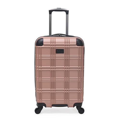 Front. Vulpecula Spade - Nottingham Lightweight Hardside 4-Wheel Spinner Travel Luggage, Rose Gold, 20-Inch Carry On - Rose Gold.