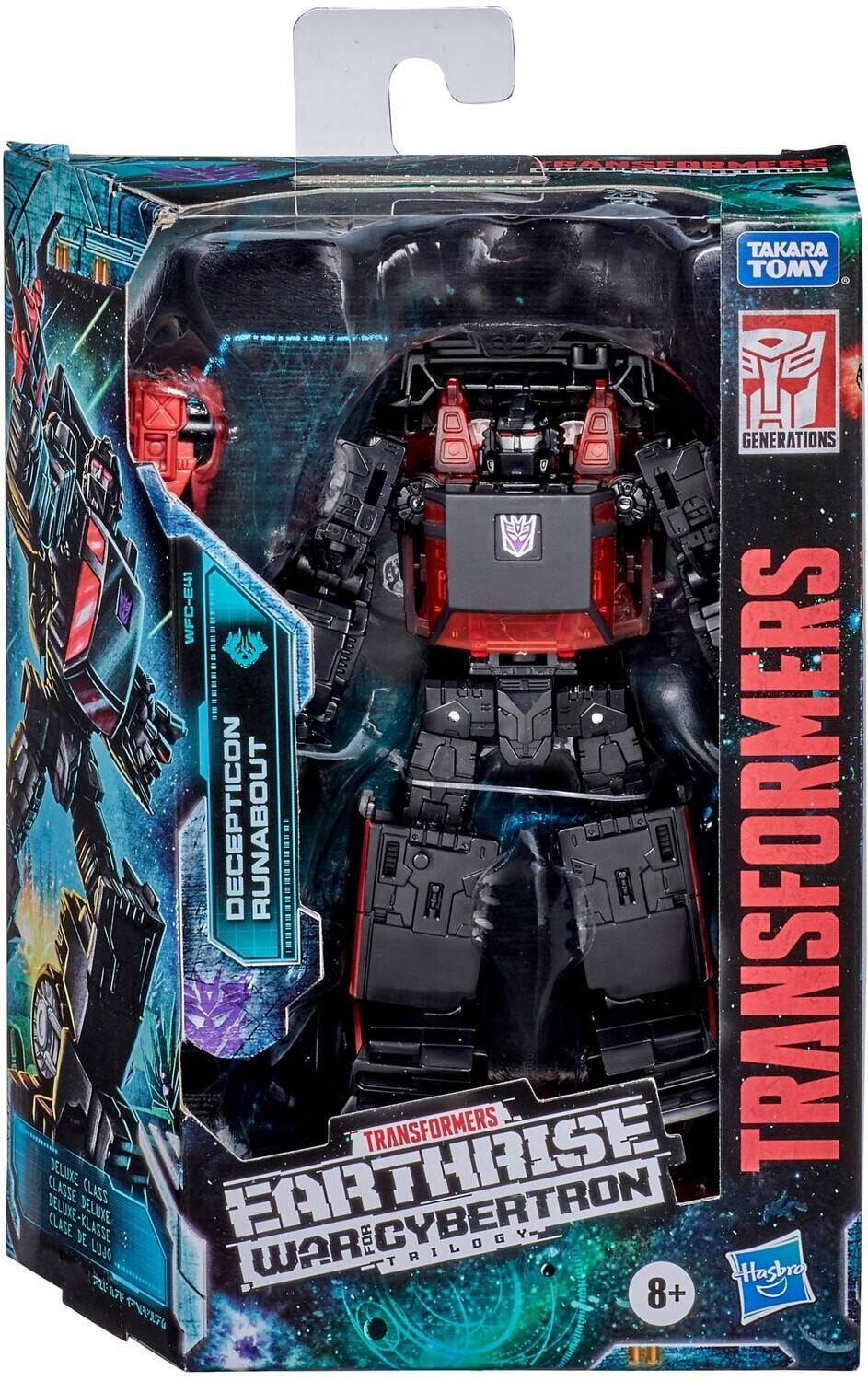 TRANSFORMERS  
TAKARA TOMY GENERATIONS WFC-E41  
DECEPTICON RUNABOUT  
TRANSFORMERS  
TRANSFORMERS CLASSE DELUXE-KLASSE CLASE DELUXE DE DELUXE CLASS  
EARTHRISE FOR CYBERTRON  
LUJO WAR TRILOGY  
17  
8+  
Hasbro  
PYYA76