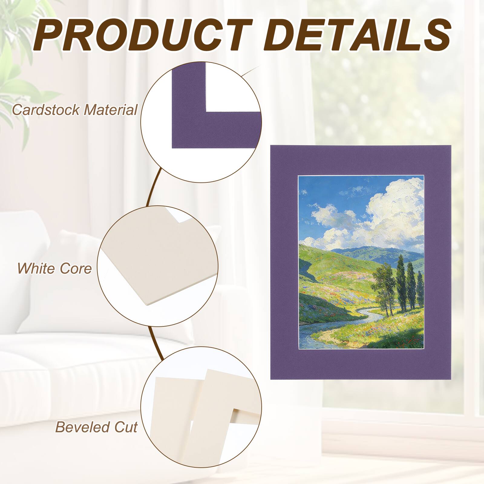 PRODUCT DETAILS

- Cardstock Material
- White Core
- Beveled Cut