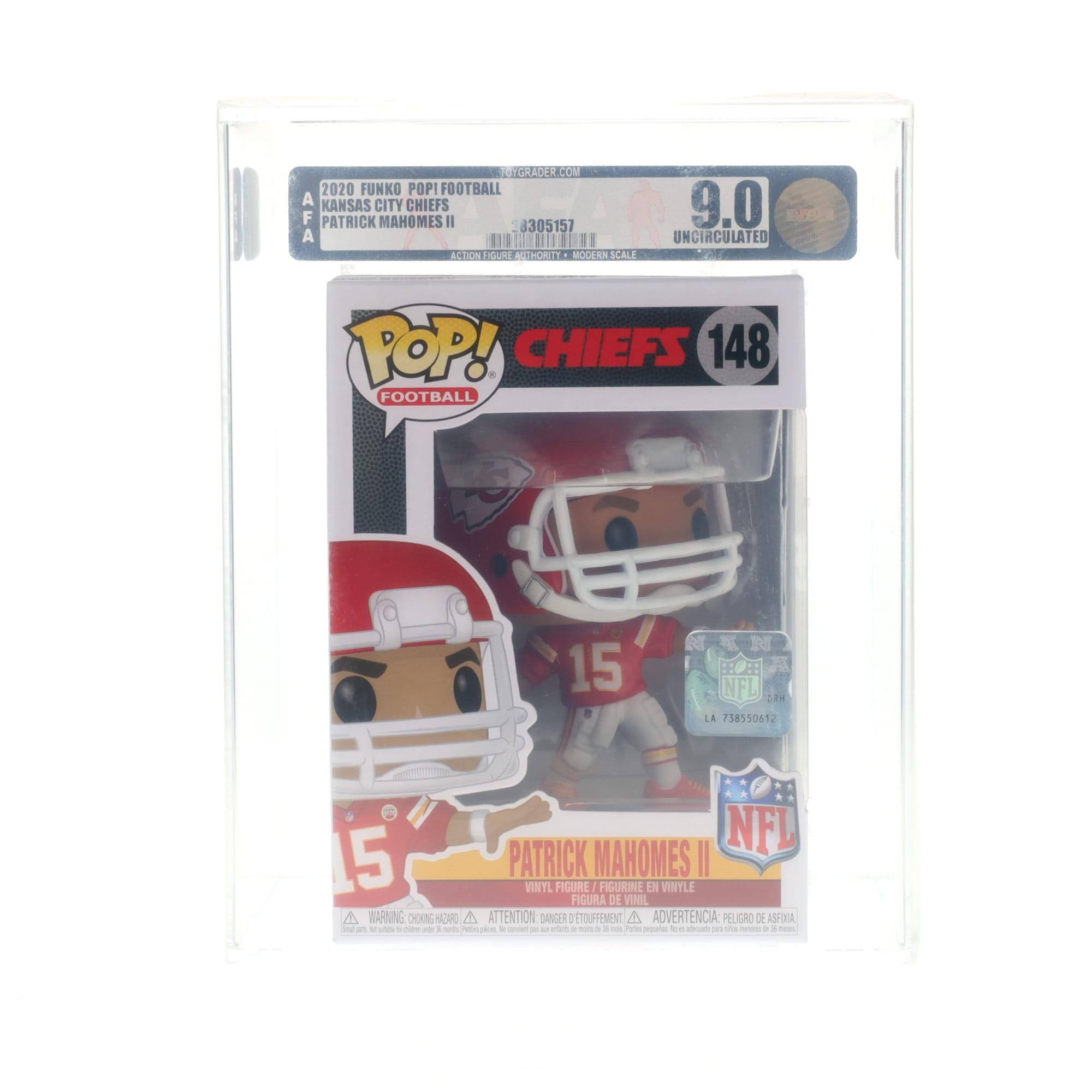 Kansas City Chiefs NFL Funko POP Vinyl Figure | Patrick Mahomes | Rated AFA 9 - Red/White price history on PriceWatchPro