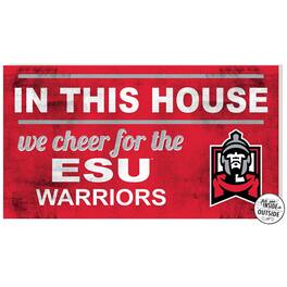 Jardine - East Stroudsburg Warriors 11" x 20" Indoor/Outdoor In This House Sign - Red