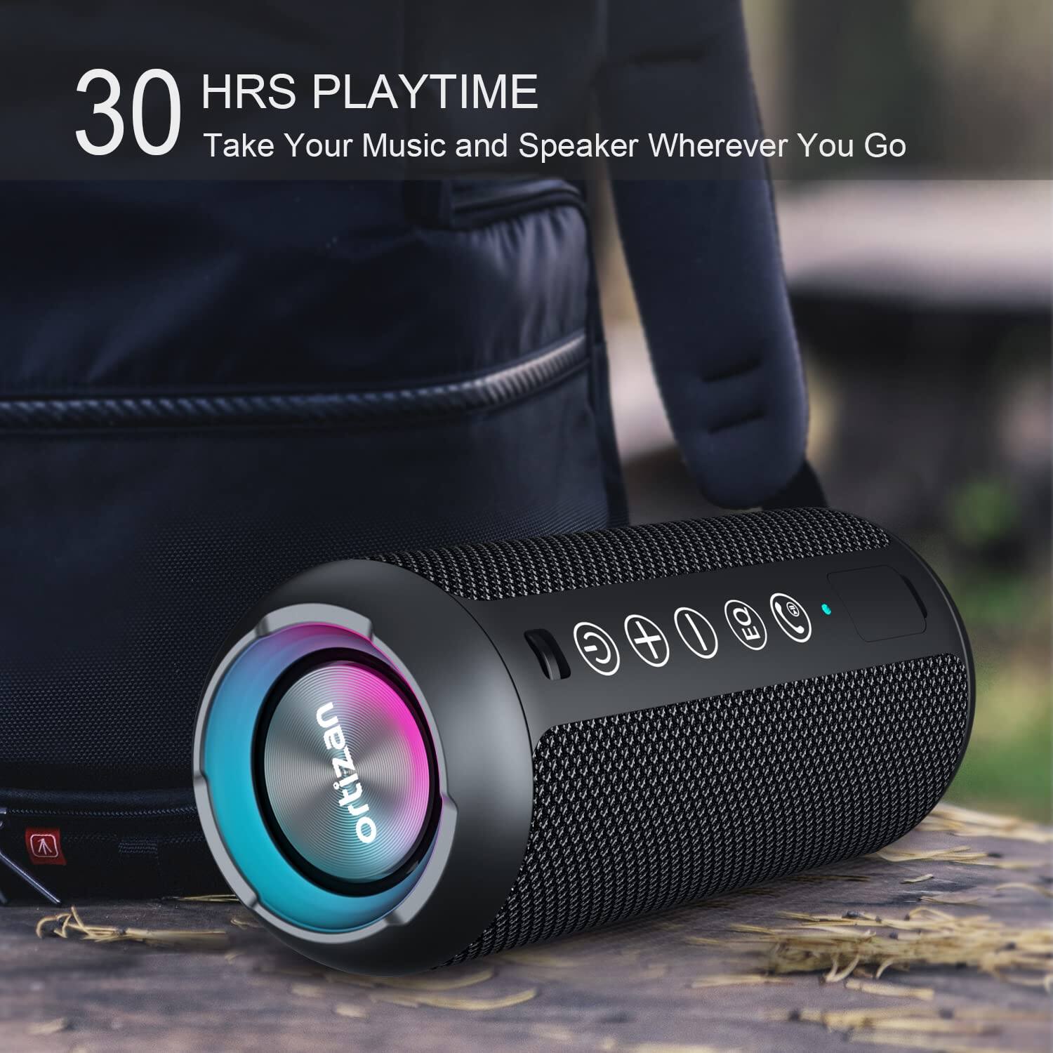 30 HRS PLAYTIME  
Take Your Music and Speaker Wherever You Go