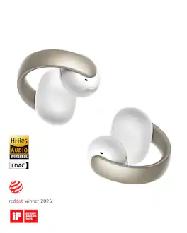 Soundcore - by Anker AeroClip Open-Ear Clip-On Earbud Headphones - Champagne Mist