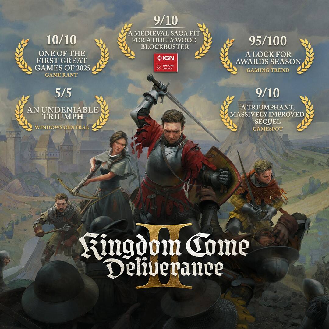 Kingdom Come: Deliverance is a highly acclaimed game that has received numerous awards and positive reviews. It has been praised for its medieval setting, engaging storyline, and immersive gameplay. The game has been recognized as one of the first great games of 2025, and it has been awarded the Editor's Choice award by IGN. Additionally, it has been lauded for its triumphant and massively improved sequel, and it has been described as an undeniable triumph by Windows Central. Overall, Kingdom Come: Deliverance has been well-received by both critics and players alike.