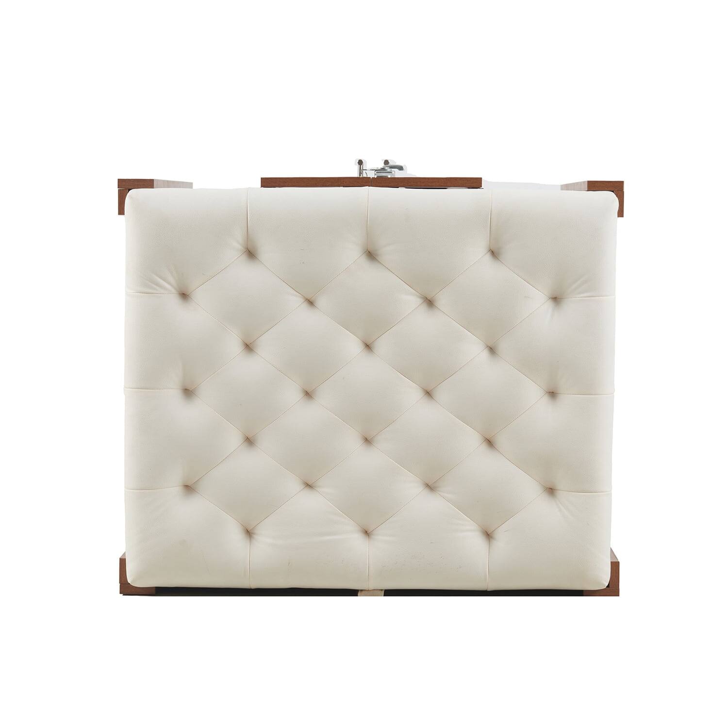 Alt View 1. Pefilos - 30" Dog Crate Ottoman with Removable Cushion and Sliding Door, Wood Kennel for Bedrooms, Living Rooms.