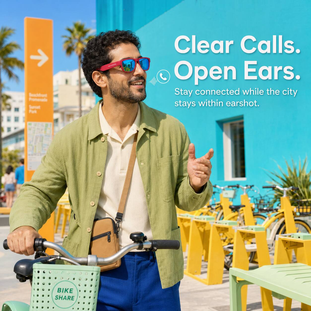 Park
SPOULETE
Clear Calls. Open Ears. Stay connected while the city stays within earshot.
BIKE SHARE