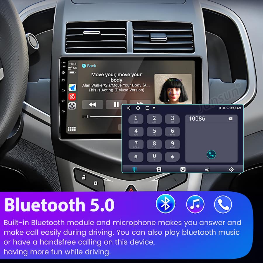 Android Auto Radio Module Junsun For Chevrolet Aveo Sonic 2011 2015 9
