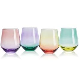 Mikasa - Chroma Stemless Wine Glasses Set of 4 - Assorted
