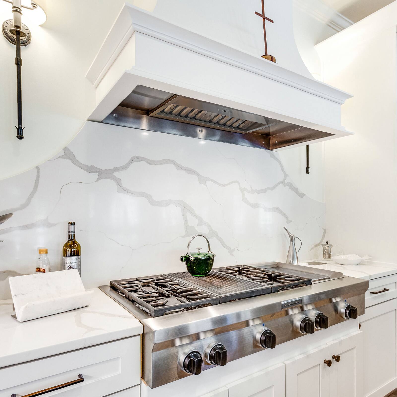 Alt View 7. Akicon - Akicon 30 inch Ducted 600-CFM Stainless steel Range Hood Insert - Stainless steel.