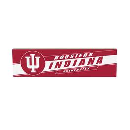 Evergreen Enterprises - Indiana Hoosiers 5" x 18" Shadow Logo Wood Mantle Sign - Multicolor