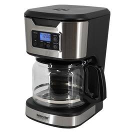 Better Chef - 12-Cup Programmable Coffee Maker with Stainless Steel Accents - Black