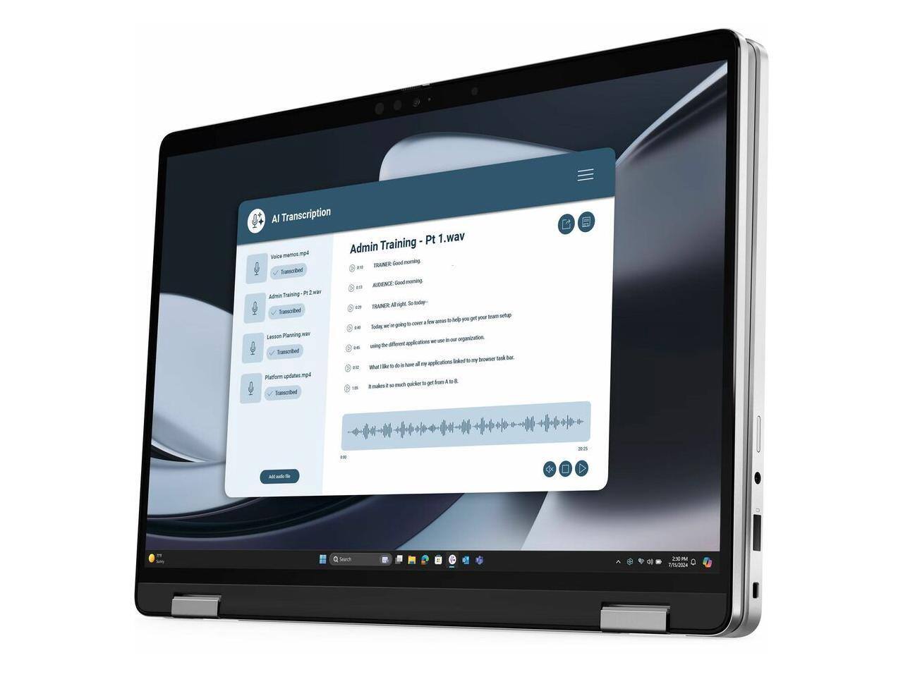 AI Transcription - Pt 1.wav

Admin Training - Pt 1.wav

TRANER: Good morning.

AUDIENCE: Good morning.

TRANER: All right. So today, we're going to cover a few areas to help you get your team setup.

Today, we're going to cover a few areas to help you get your team setup.

Lesson Planning

TRANER: What I like to do is have all my applications linked to my browser task bar.

It makes it so much quicker to get from A to B.

Platform updates

TRANER: What I like to do is have all my applications linked to my browser task bar.

It makes it so much quicker to get from A to B.