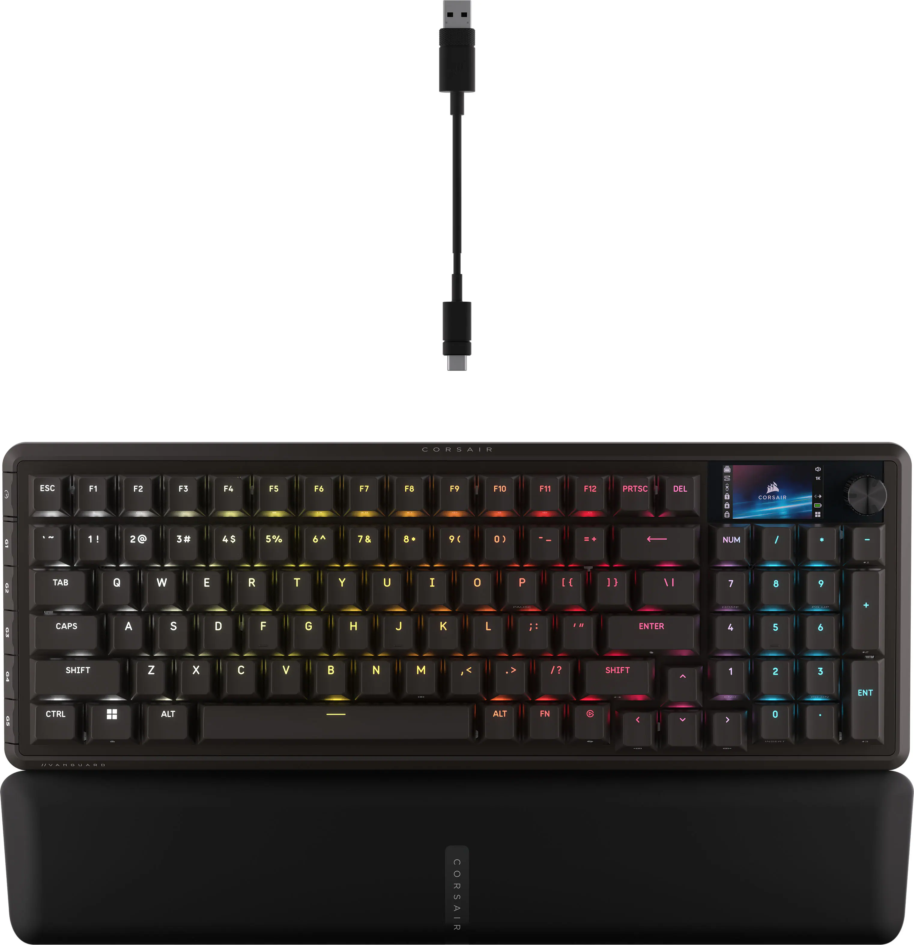 ESC F1 F2 F3 F4 F5 F6 F7 F8 F9 F10 F11 F12 PRISC DEL  
1 2 3 4 5 6 7 8 9 0 - = \ [ ] \ | NUM / * - +  
TAB Q W E R T Y U I O P { } : " CAPS A S D F G H J K L ; : ' SHIFT Z X C V B N M , . / SHIFT  
CTRL ALT FN