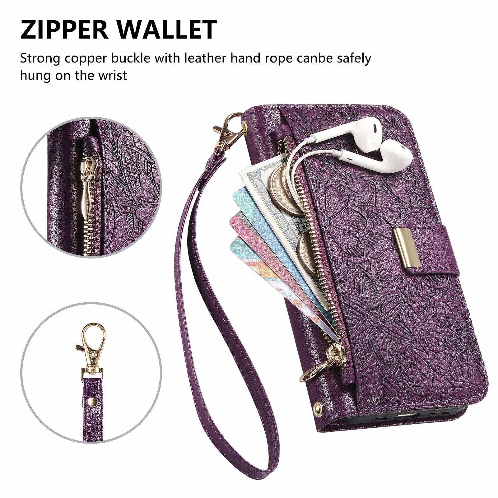 ZIPPER WALLET

Strong copper buckle with leather hand rope can be safely hung on the wrist
