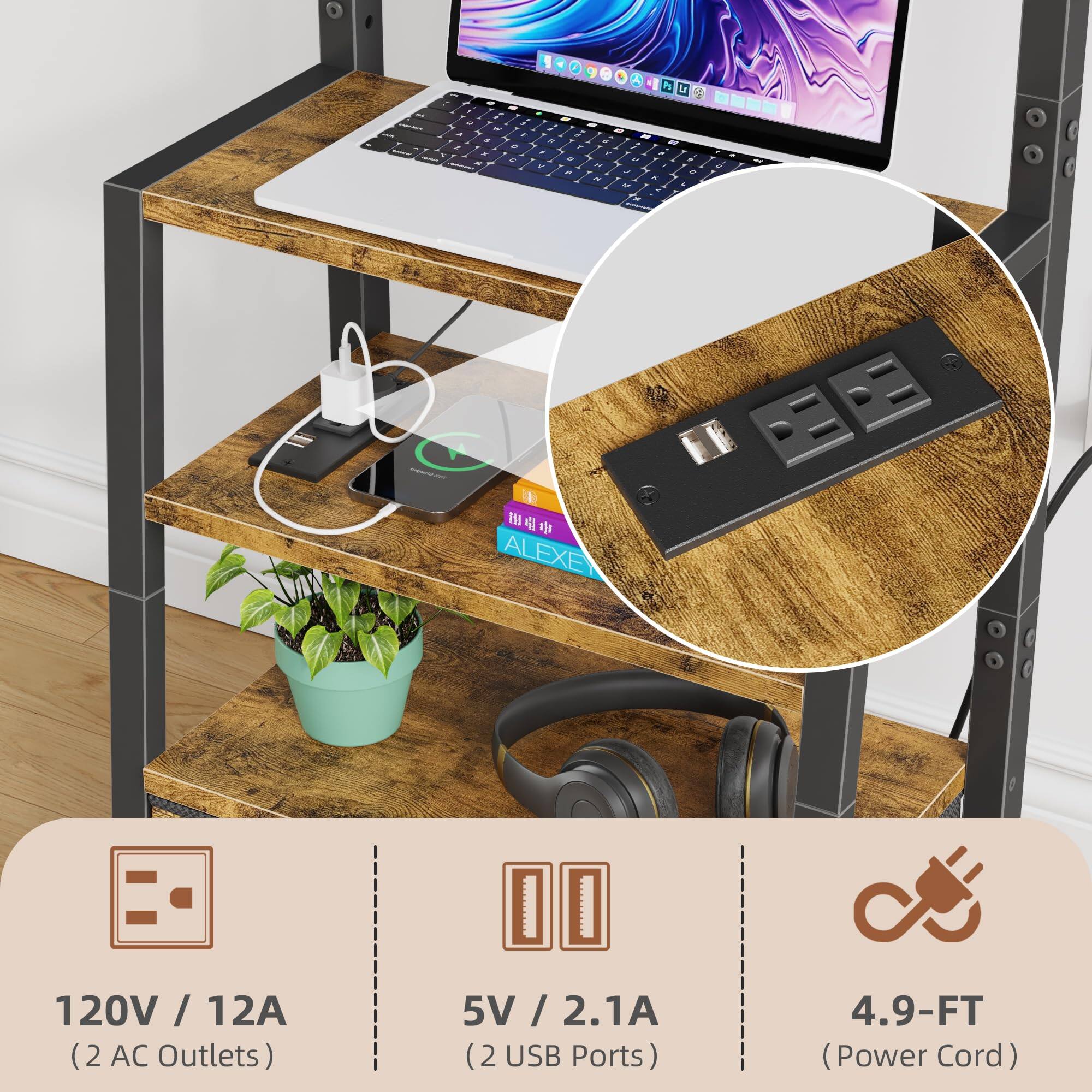 120V / 12A (2 AC Outlets)  
5V / 2.1A (2 USB Ports)  
4.9-FT (Power Cord)