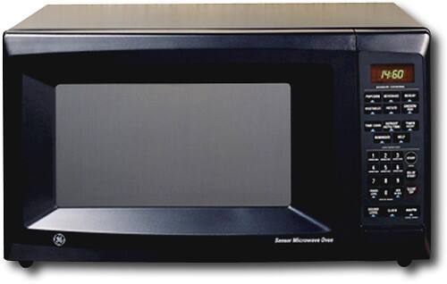 Best Buy Ge 1 4 Cu Ft Mid Size Microwave Black On Black Je1460bf