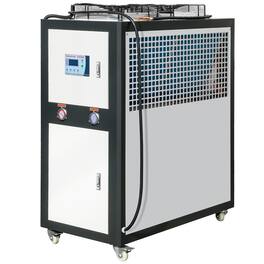 VEVOR - Industrial Water Chiller, 6HP 16 Gal Air-Cooled Industrial Water Chiller, 15,100 Kcal/h Cooling Capacity - Silver;Black